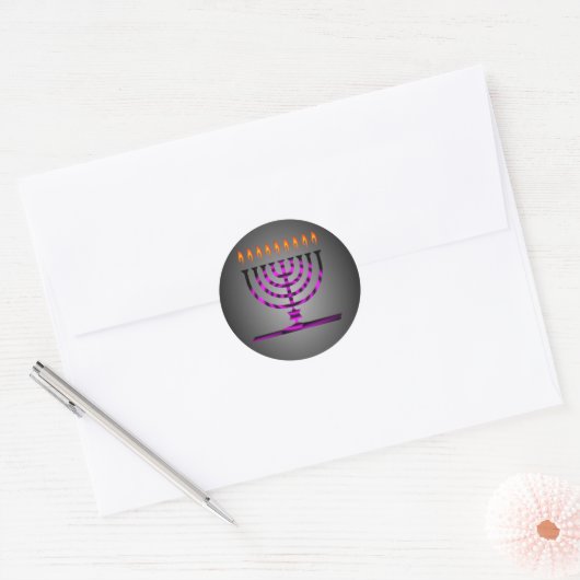 Hanukkah Ronde Sticker (Envelop)