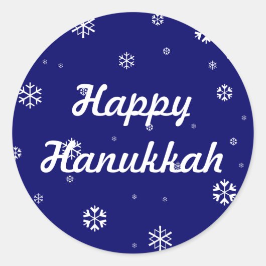 Hanukkah Ronde Sticker (Voorkant)