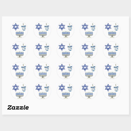 Hanukkah Ronde Sticker (Vel)