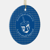 HANUKKAH SAMEACH | Dreidel | Chanukah Keramisch Ornament (Rechts)