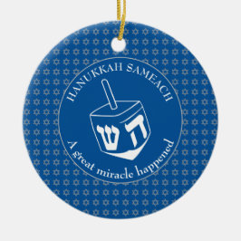 HANUKKAH SAMEACH | Dreidel | Chanukah Keramisch Ornament