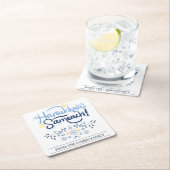 Hanukkah Sameach | Eenvoudige Elegante Chanoeka fa Kartonnen Onderzetters (Insitu)