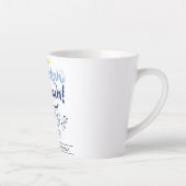 Hanukkah Sameach | Eenvoudige Elegante Chanoeka fa Latte Mok (Rechts)