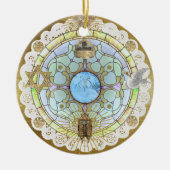 Hanukkah Sanctuary Window Ceramic Ornament (Voorkant)