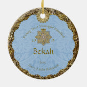 Hanukkah Sanctuary Window Ceramic Ornament (Achterkant)