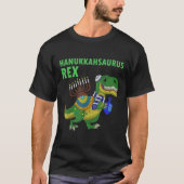 Hanukkah Saurus Rex Funny T Rex Dinosaur Hanukkah T-shirt (Voorkant)