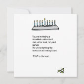 Hanukkah Save The Date (Achterkant)