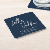 Hanukkah Script Latkes en Vodka Navy Onderzetters (Gebogen)