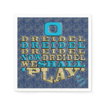 Hanukkah servetten Personaliseer "Dreidel speel"