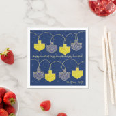 Hanukkah servetten personalizeer "Hanukkah Dreidel (Insitu)