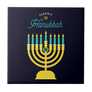 Hanukkah Shabbat Art Tegeltje