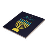 Hanukkah Shabbat Art Tegeltje (Zijkant)