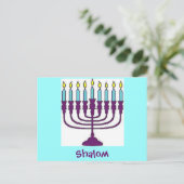 Hanukkah Shalom Feestdagenkaart (Staand voorkant)