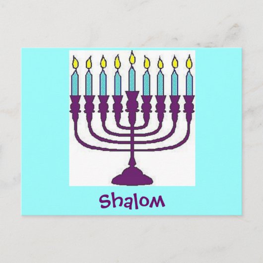 Hanukkah Shalom Feestdagenkaart (Voorkant)