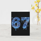 Hanukkah Six Seven 67 Meme Funny Dreidel Menorah S Kaart (Gele Bloem)