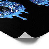 Hanukkah Six Seven 67 Meme Funny Dreidel Menorah S Poster (Hoek)