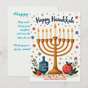 Hanukkah Snack Squad Stuurt Hun Liefde Feestdagenkaart