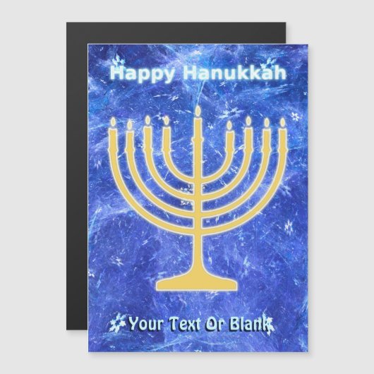 Hanukkah Sneeuwstorm Menorah (Voorkant / Achterkant)
