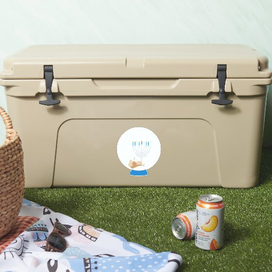 Hanukkah Snow Wereldbol Sticker (Koeler)