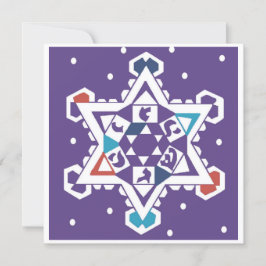 Hanukkah Snowflake Bedankkaart