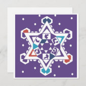 Hanukkah Snowflake Bedankkaart (Voorkant / Achterkant)