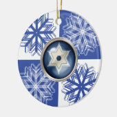 Hanukkah Snowflake Star van David Holiday Ornament (Links)