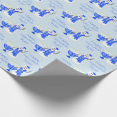 Hanukkah Snowman Chrismukkah Naam en boodschap Cadeaupapier (Hoek)