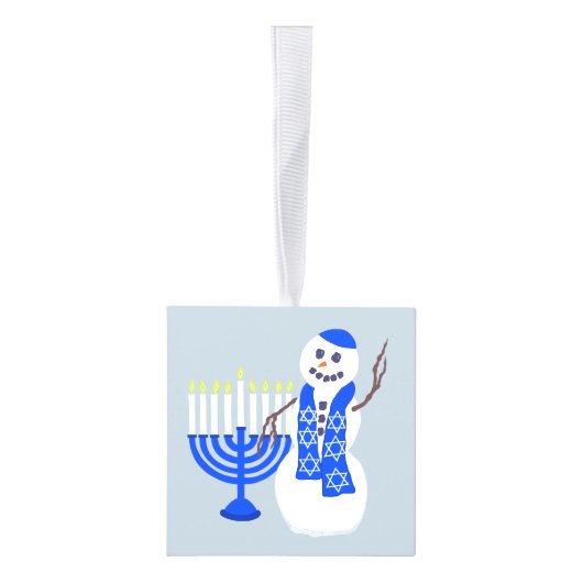 Hanukkah Snowman Chrismukkah voegt naam en jaar to Ornament (Rechts)