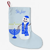 Hanukkah Snowman Chrismukkah voor kinderen Voeg ee Kleine Kerstsok (Voorkant)