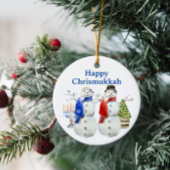 Hanukkah Snowman Kerstmis Chrismukkah Keramisch Ornament