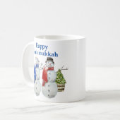 Hanukkah Snowman Kerstmis Chrismukkah Koffiemok (Voorkant links)