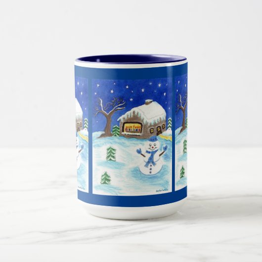 Hanukkah Snowman Mug Mok (Midden)