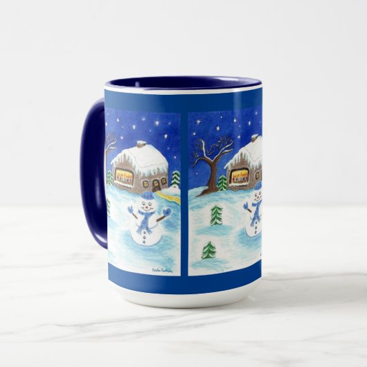 Hanukkah Snowman Mug Mok (Voorkant links)