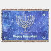 Hanukkah Snowstorm Menorah Deken (Voorkant)