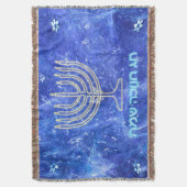 Hanukkah Snowstorm Menorah Deken (Voorkant Verticaal)