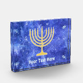 Hanukkah Snowstorm Menorah Fotoblokken (Links)