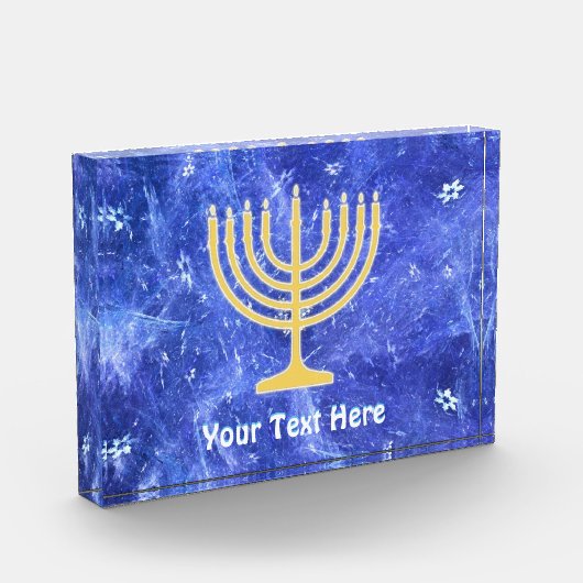 Hanukkah Snowstorm Menorah Fotoblokken (Links)