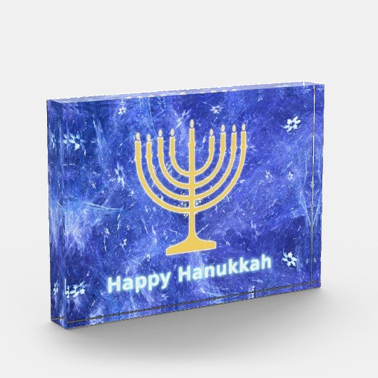 Hanukkah Snowstorm Menorah Fotoblokken (Links)