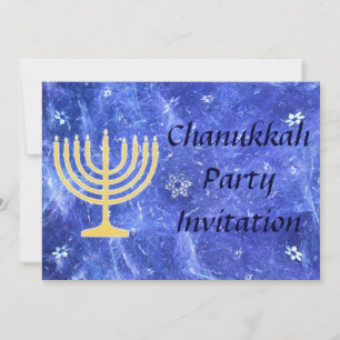 Hanukkah Snowstorm Menorah Kaart