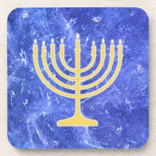 Hanukkah Snowstorm Menorah Onderzetter