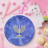 Hanukkah Snowstorm Menorah Papieren Bordje (Feest)