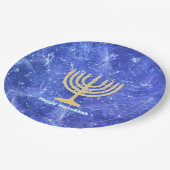 Hanukkah Snowstorm Menorah Papieren Bordje (Gekanteld)