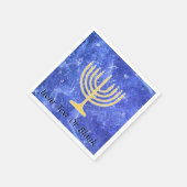 Hanukkah Snowstorm Menorah Servet (Hoek)