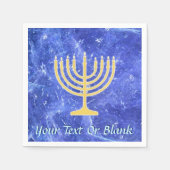 Hanukkah Snowstorm Menorah Servet (Voorkant)
