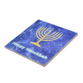 Hanukkah Snowstorm Menorah Tegeltje (Zijkant)