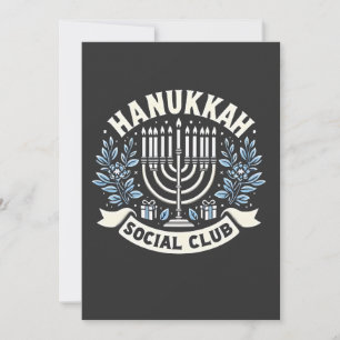 Hanukkah Sociale Club Grappige Joodse Hanukkah Kaart