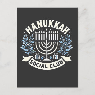 Hanukkah Sociale Club Grappige Joodse Hanukkah  Uitnodiging Briefkaart