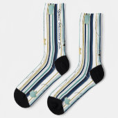Hanukkah Socks "Blue and Gold Stripes" Sokken (Links)