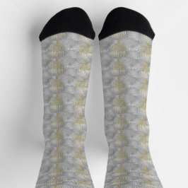 Hanukkah Socks "Elegant Menorahs" Sokken