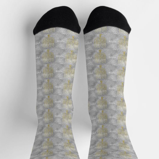 Hanukkah Socks "Elegant Menorahs" Sokken (Top)